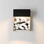 1_ET2 Coulee 7 3/4” High Black and Glass Modern LED Outdoor Wall Sconce