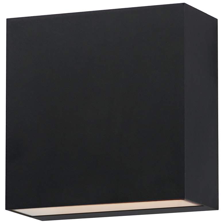 Image 1 ET2 Cubed 5 1/2" Black LED Outdoor Sconce