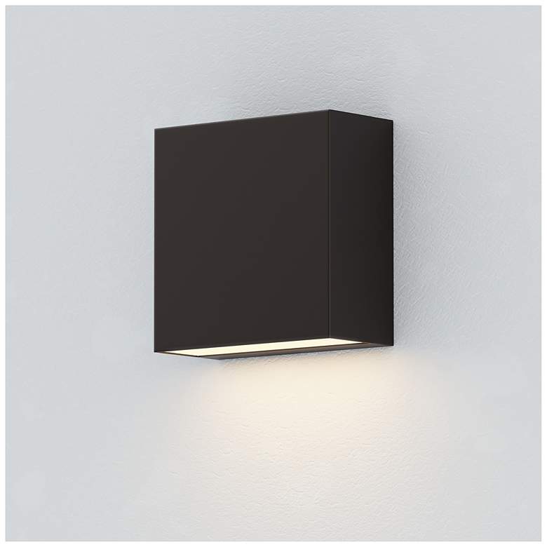 Image 4 ET2 Cubed 5 1/2" Black LED Outdoor Sconce more views
