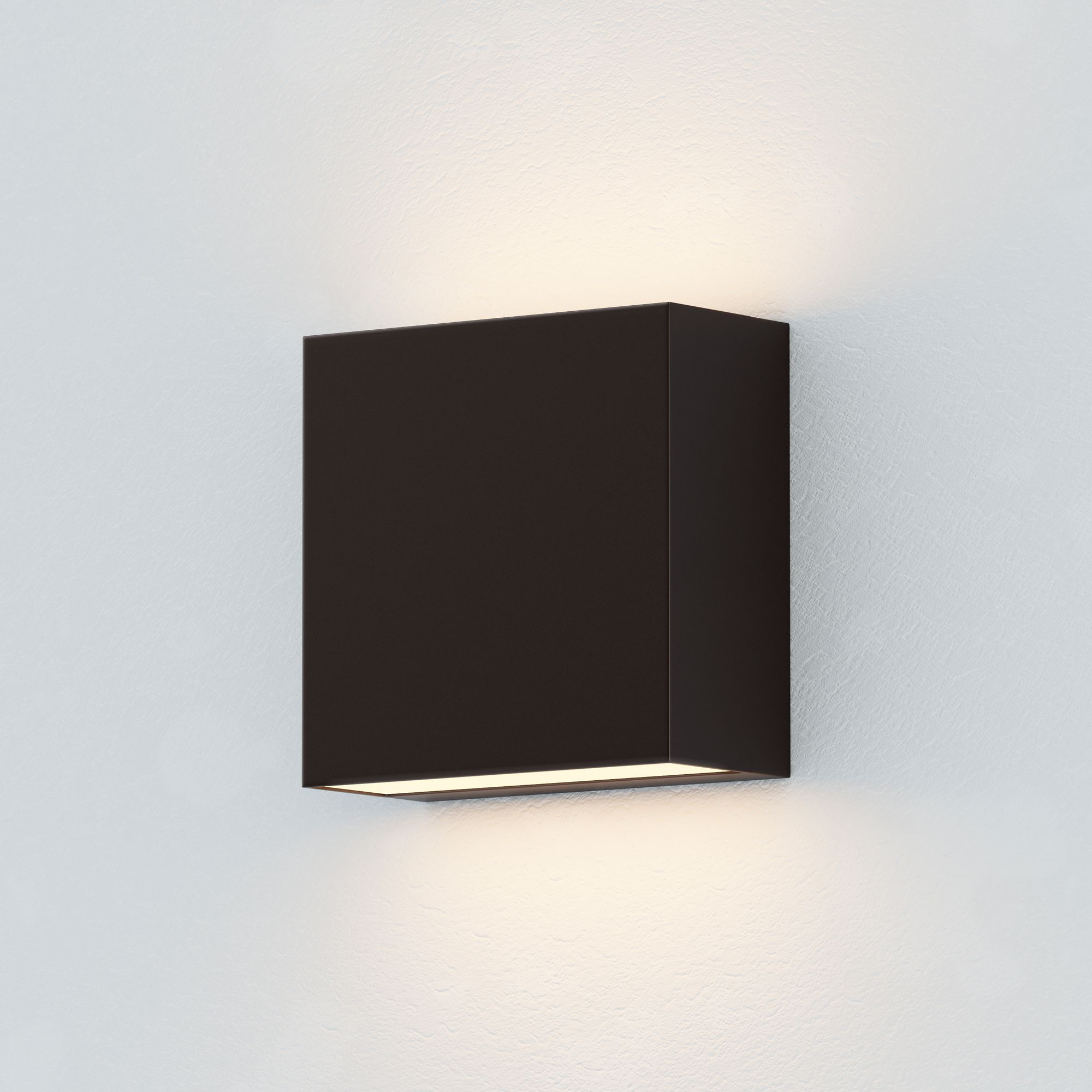 Image 2 ET2 Cubed 5 1/2" Black 2-Light LED Outdoor Sconce more views