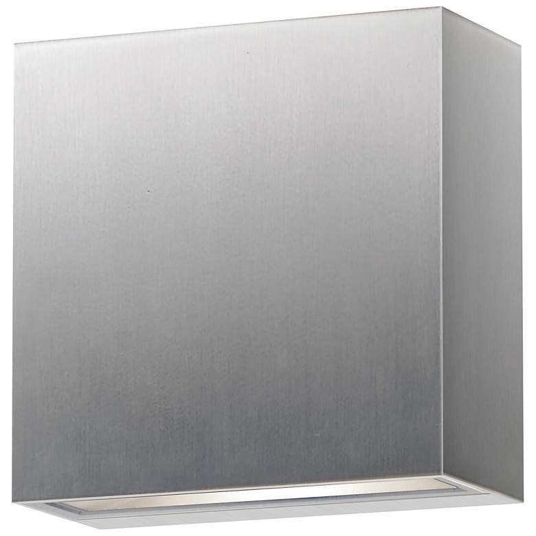 Image 5 ET2 Cubed 5 1/2" Satin Aluminum 2-Light LED Outdoor Sconce more views