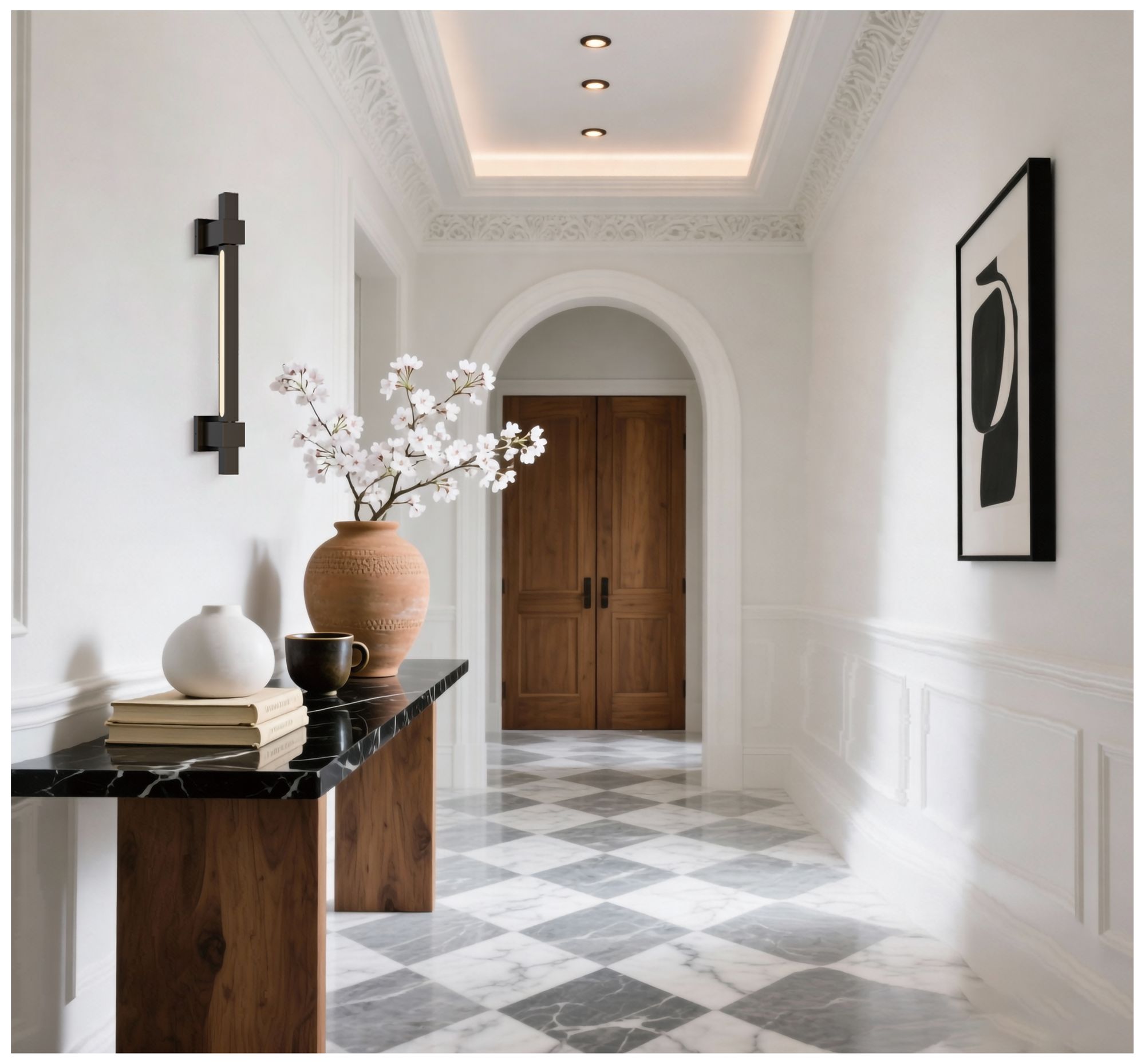 Image 3 ET2 Cubist 18" Black Square Wall Sconce more views