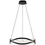 ET2 Curvo 20" Wide Black Double Ring LED Pendant Light