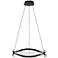 ET2 Curvo 20" Wide Black Double Ring LED Pendant Light