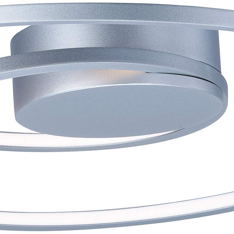 Image 4 ET2 Cycle 18" Wide Matte Silver LED Ceiling Light more views