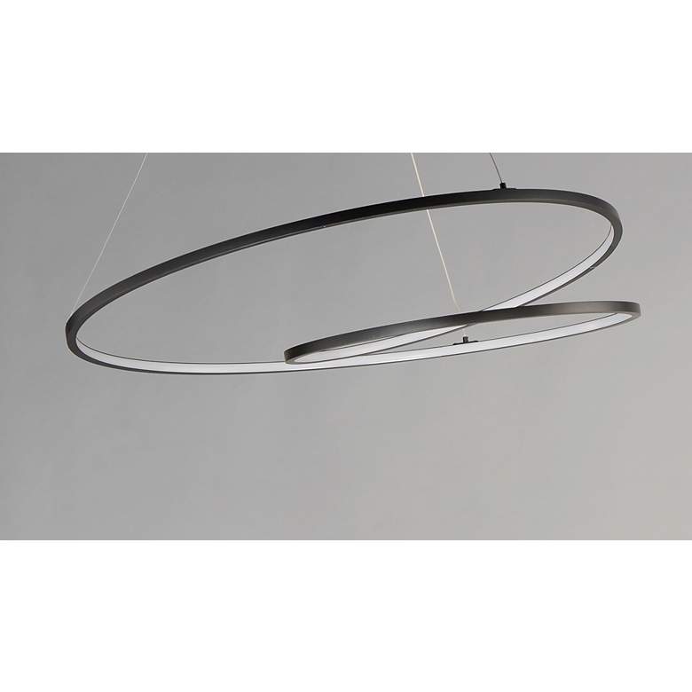 Image 6 ET2 Cycle 24 1/2" Wide Black LED Geometric Ring Pendant Light more views
