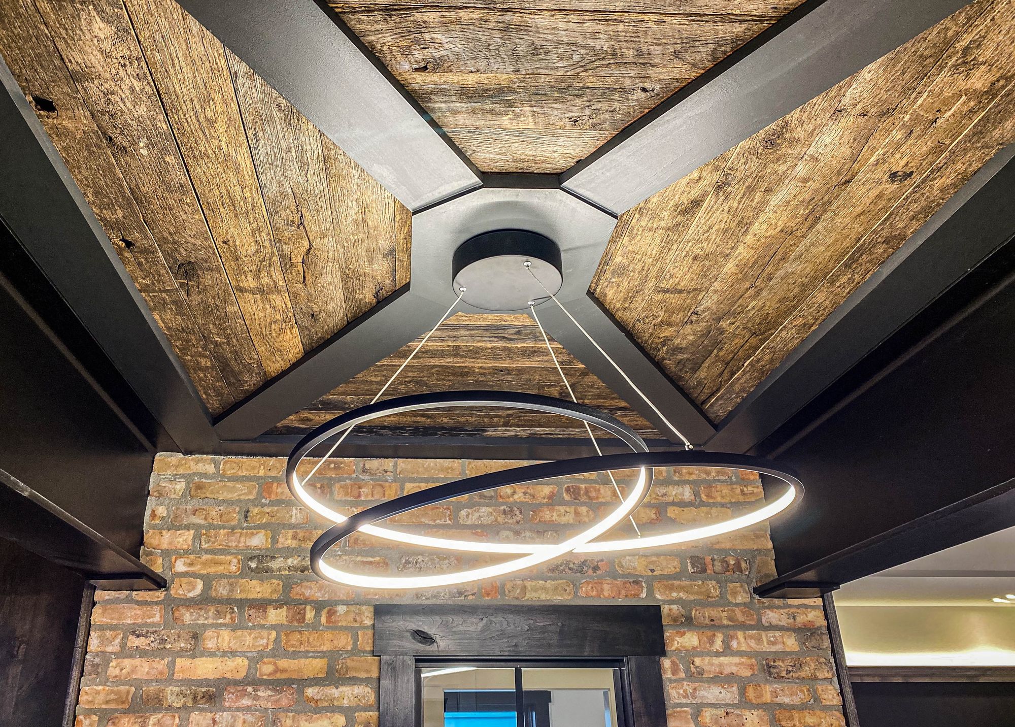 ET2 Cycle 24 1/2" Wide Black LED Geometric Ring Pendant Light