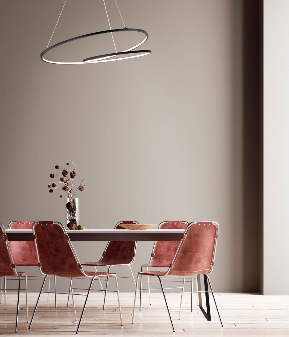 ET2 Cycle 24 1/2" Wide Black LED Geometric Ring Pendant Light