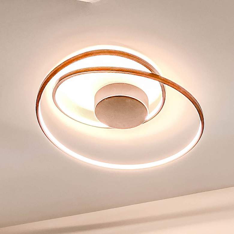 Image 2 ET2 Cycle 24 1/2" Wide Matte Silver LED Ceiling Light
