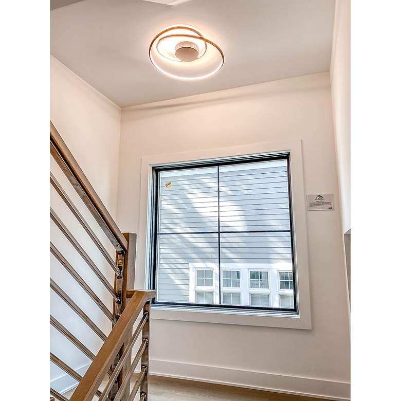 Image 7 ET2 Cycle 24 1/2" Wide Matte Silver LED Ceiling Light more views