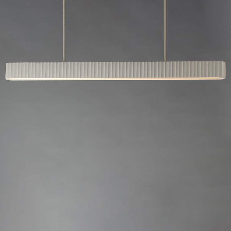 Image 3 ET2 Delphi 47 1/4" Wide Chalk White LED Island Pendant more views