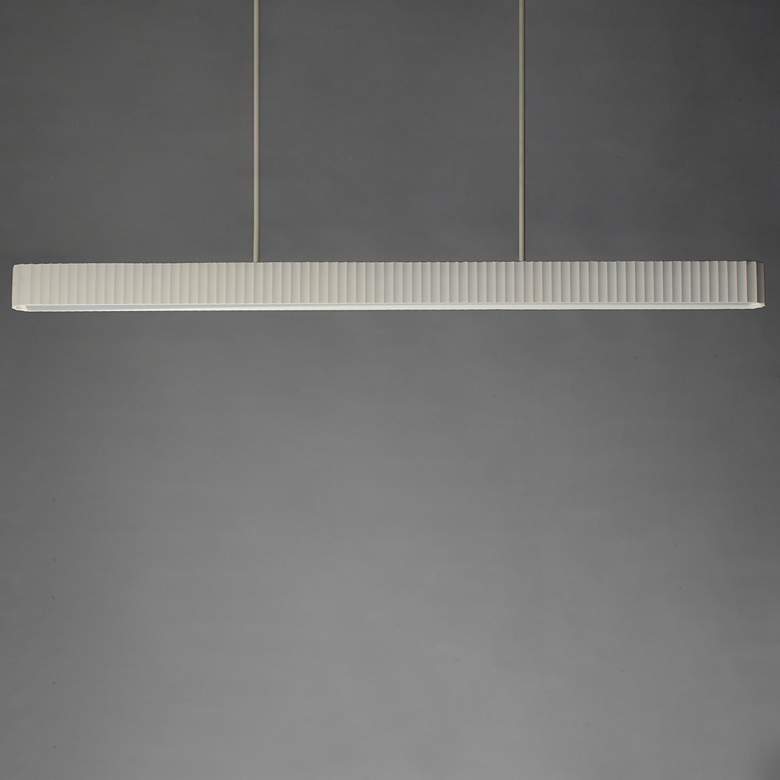 Image 2 ET2 Delphi 61 1/4" Wide Chalk White LED Linear Pendant more views
