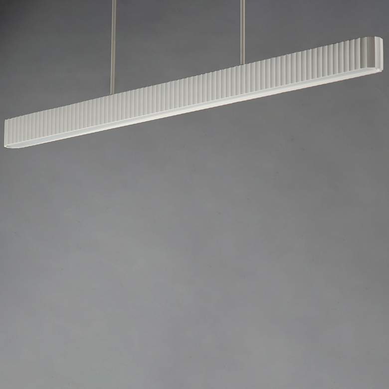 Image 3 ET2 Delphi 61 1/4" Wide Chalk White LED Linear Pendant more views
