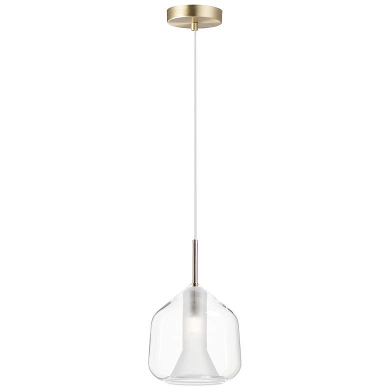 Image 2 ET2 Deuce 6 3/4" Wide Clear Glass LED Mini Pendant Light