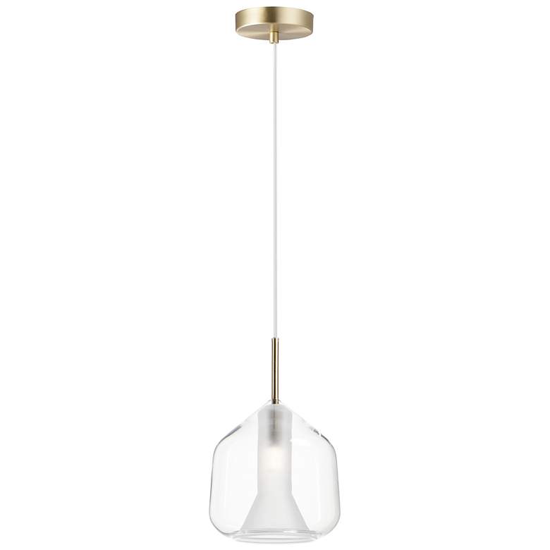 Image 2 ET2 Deuce 6 3/4 inch Wide Clear Glass LED Mini Pendant Light