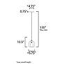 5_ET2 Deuce 6 3/4" Wide Clear Glass LED Mini Pendant Light more views