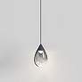 1_ET2 Dewdrop 4" Wide Matte Black LED Mini Pendant