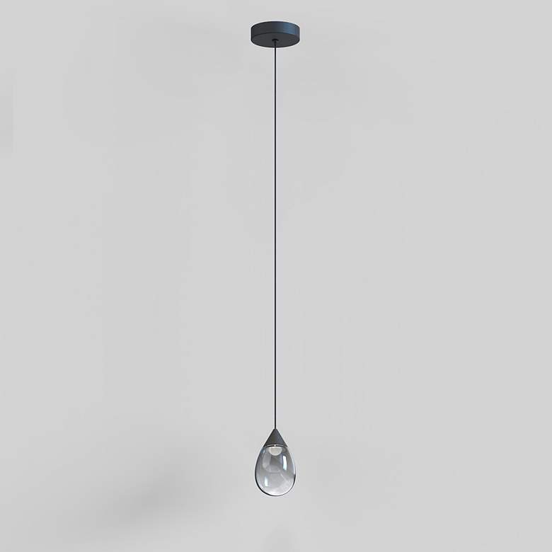 Image 4 ET2 Dewdrop 4" Wide Matte Black LED Mini Pendant more views