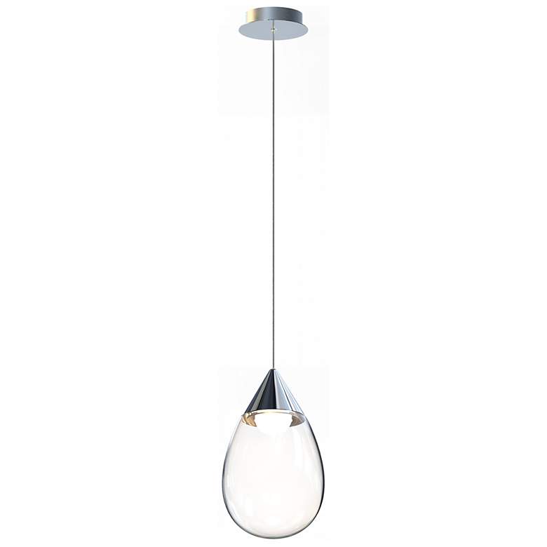 Image 2 ET2 Dewdrop 7 3/4" Wide Large LED Polished Chrome Mini-Pendant