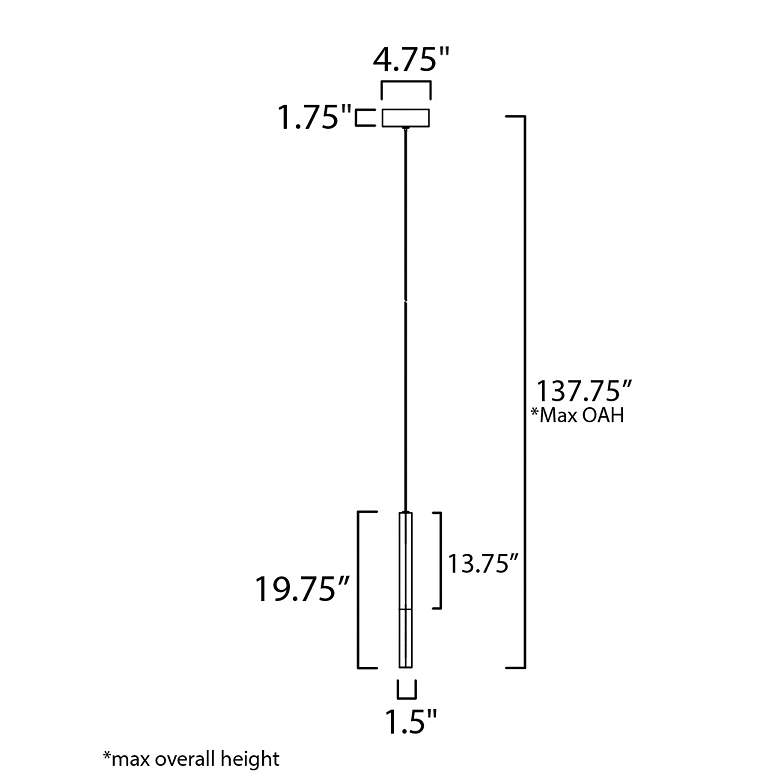 Image 5 ET2 Diaphane 1 1/2" Wide Black and Crystal LED Mini Pendant more views