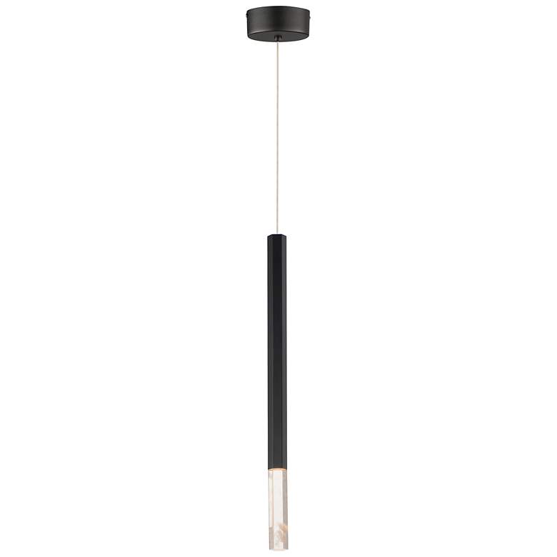 Image 1 ET2 Diaphane 1 1/2" Wide Black LED Mini Pendant