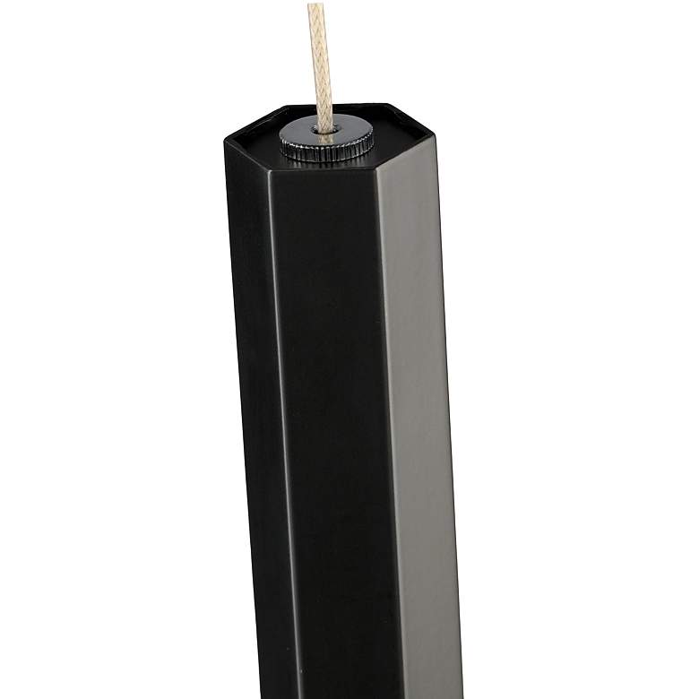Image 3 ET2 Diaphane 1 1/2" Wide Black LED Mini Pendant more views