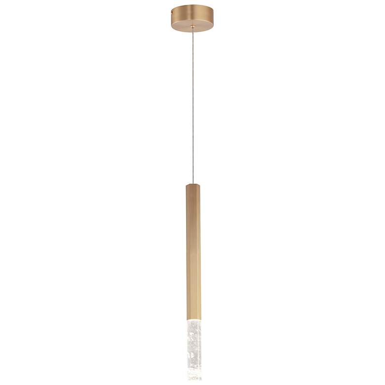 Image 2 ET2 Diaphane 1 1/2" Wide Gold and Crystal LED Mini Pendant