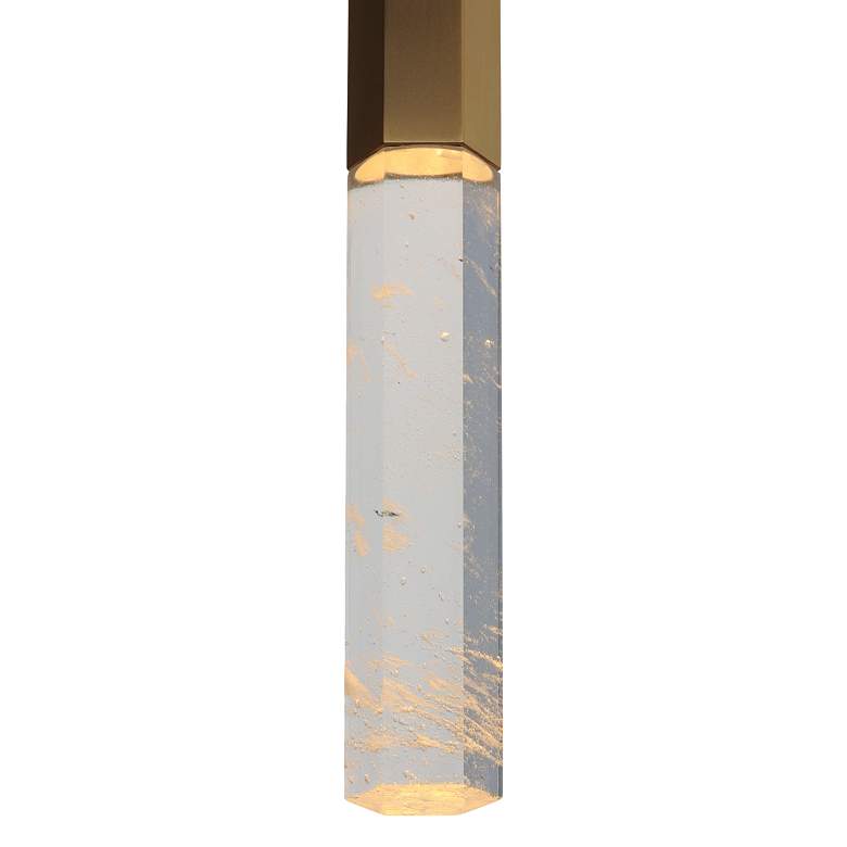 Image 5 ET2 Diaphane 1 1/2" Wide Gold and Crystal LED Mini Pendant more views