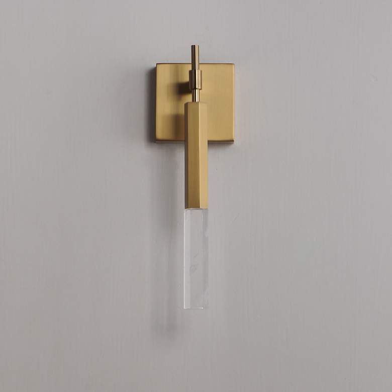 Image 2 ET2 Diaphane 15 3/4" High Gold LED Wall Sconce more views