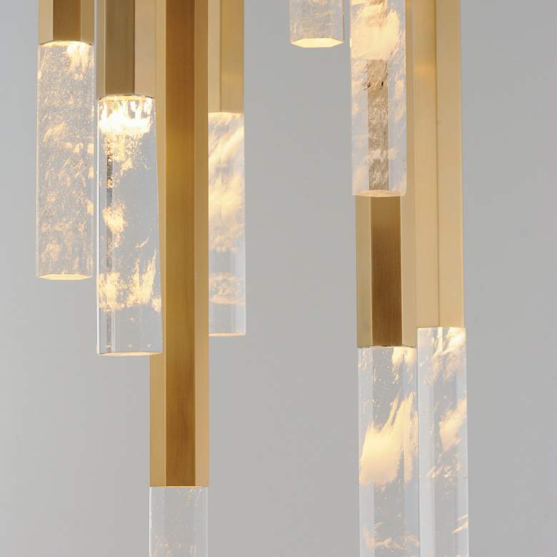 Image 7 ET2 Diaphane 22 1/4" Multi-Light Modern Gold and Crystal LED Pendant more views