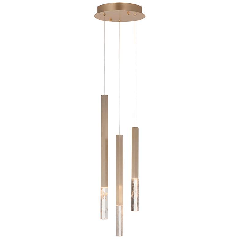 Image 1 ET2 Diaphane 9 3/4" Wide Gold LED Multi-Light Pendant