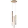 Thumbnail1 of ET2 Diaphane 9 3/4" Wide Gold LED Multi-Light Pendant