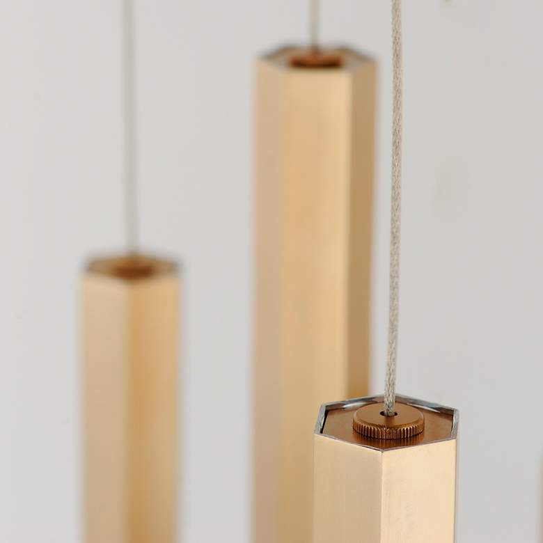 Image 5 ET2 Diaphane 9 3/4" Wide Gold LED Multi-Light Pendant more views