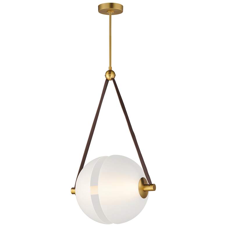 Image 1 ET2 Dispatch 22 1/2"W Natural Aged Brass LED Pendant Light
