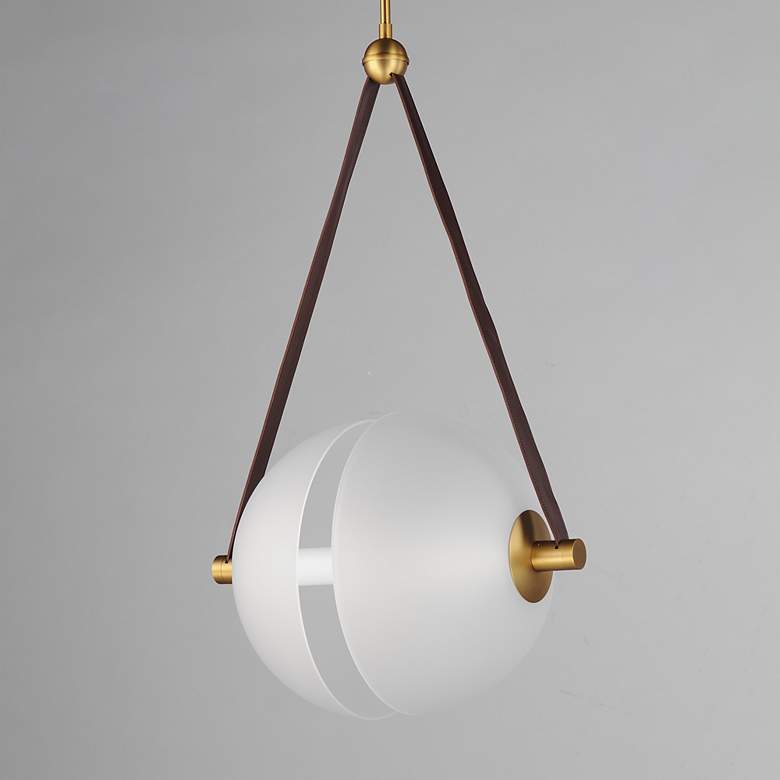 Image 2 ET2 Dispatch 22 1/2"W Natural Aged Brass LED Pendant Light more views