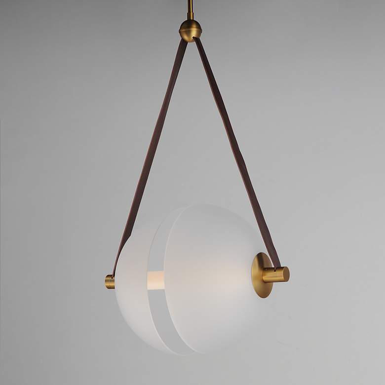Image 3 ET2 Dispatch 22 1/2"W Natural Aged Brass LED Pendant Light more views