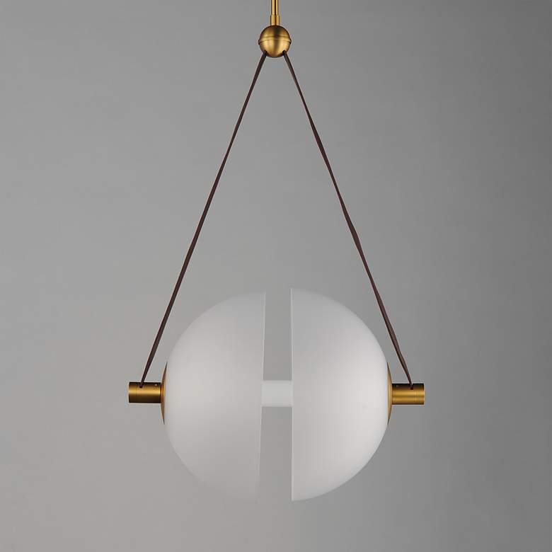 Image 4 ET2 Dispatch 22 1/2"W Natural Aged Brass LED Pendant Light more views