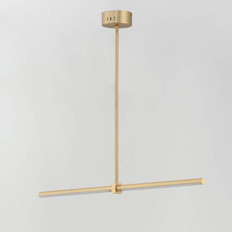 Image 3 ET2 Dorian 34 3/4" Wide Gold LED Linear Pendant more views