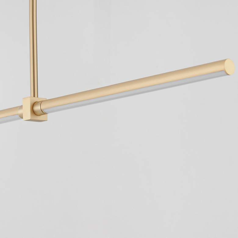 Image 7 ET2 Dorian 34 3/4" Wide Gold LED Linear Pendant more views