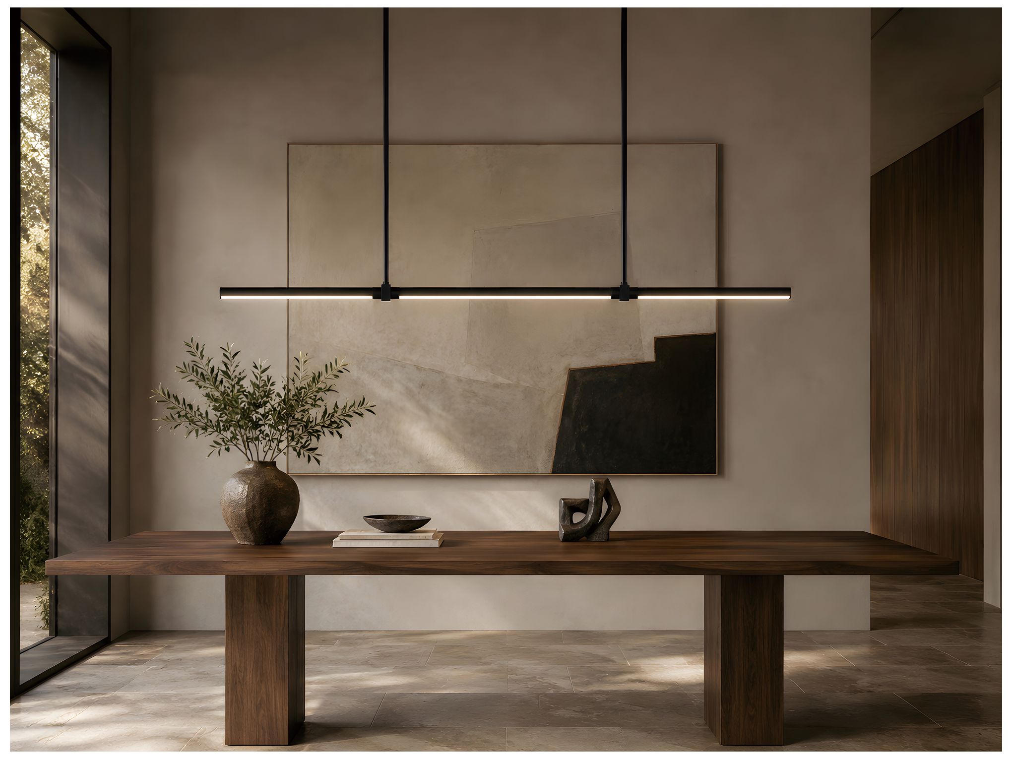 Image 6 ET2 Dorian 60" Black Linear LED Pendant more views