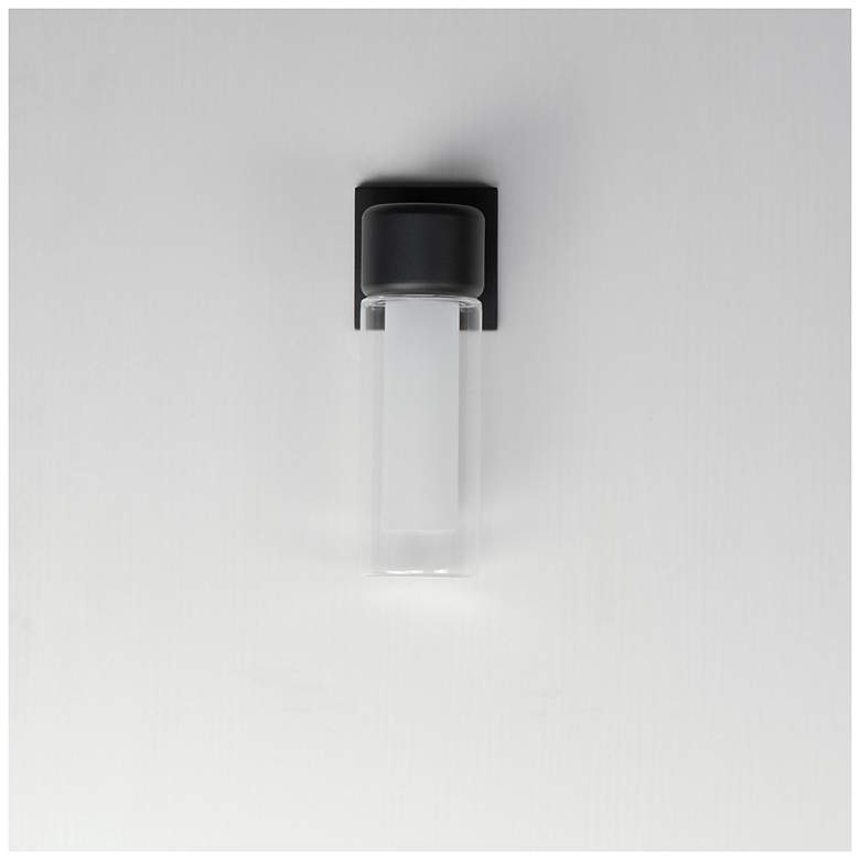 Image 3 ET2 Dram 11 3/4" High Black Small LED Outdoor Sconce more views