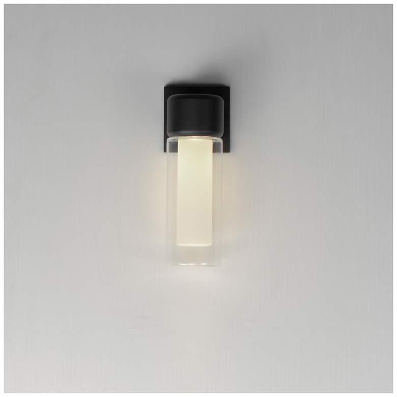 Image 4 ET2 Dram 11 3/4" High Black Small LED Outdoor Sconce more views