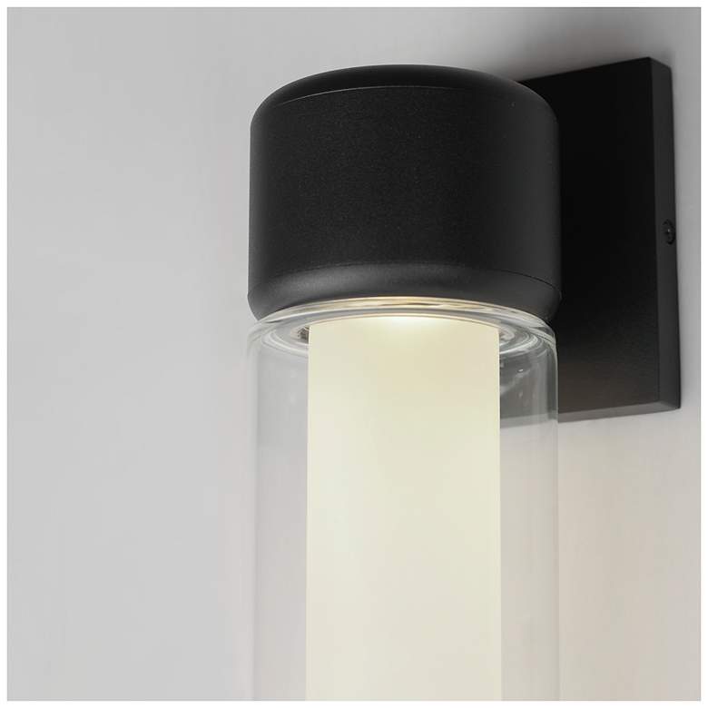 Image 5 ET2 Dram 11 3/4" High Black Small LED Outdoor Sconce more views