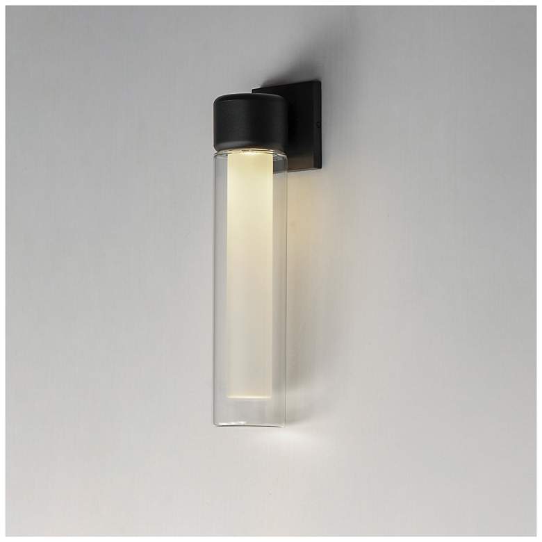 Image 5 ET2 Dram 14 3/4" High Black Medium LED Outdoor Sconce more views