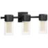 ET2 Dram 22" Wide Black 3-Light LED Bath Light