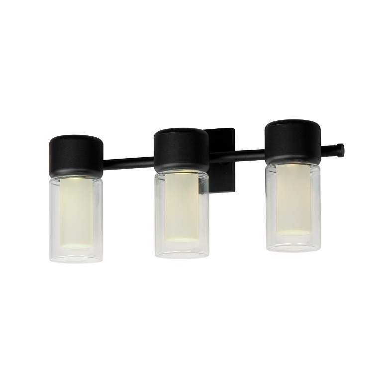 Image 2 ET2 Dram 22" Wide Black 3-Light LED Bath Light more views