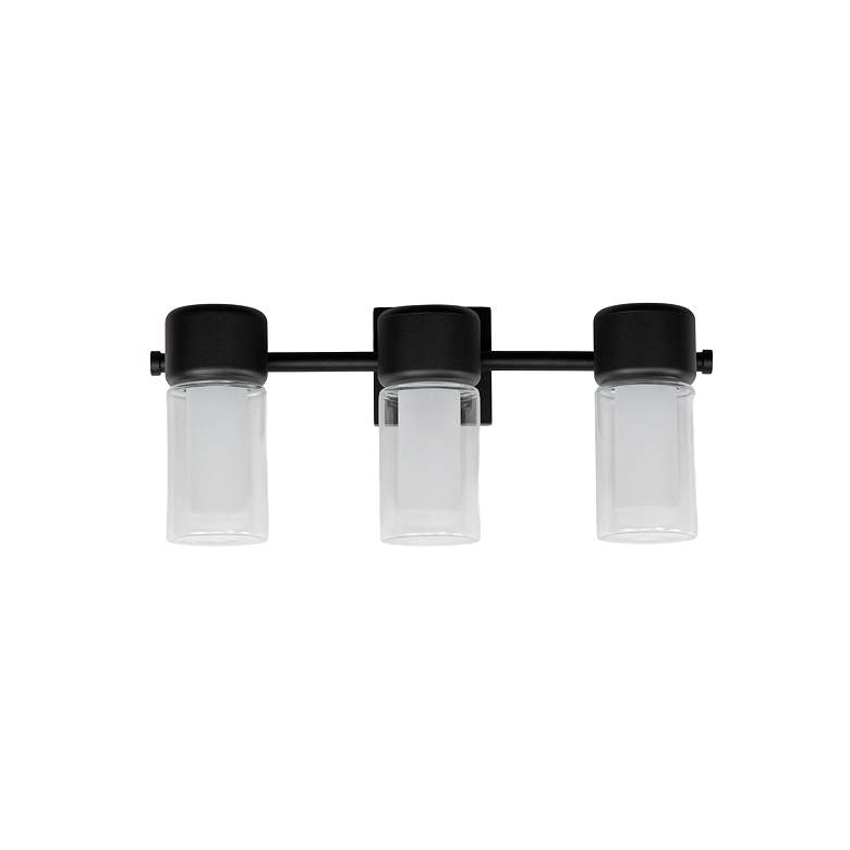 Image 4 ET2 Dram 22" Wide Black 3-Light LED Bath Light more views