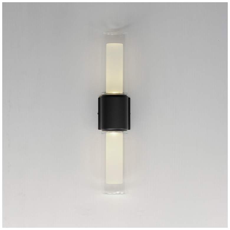 Image 3 ET2 Dram 23" High Black 2-Light Large LED Outdoor Sconce more views