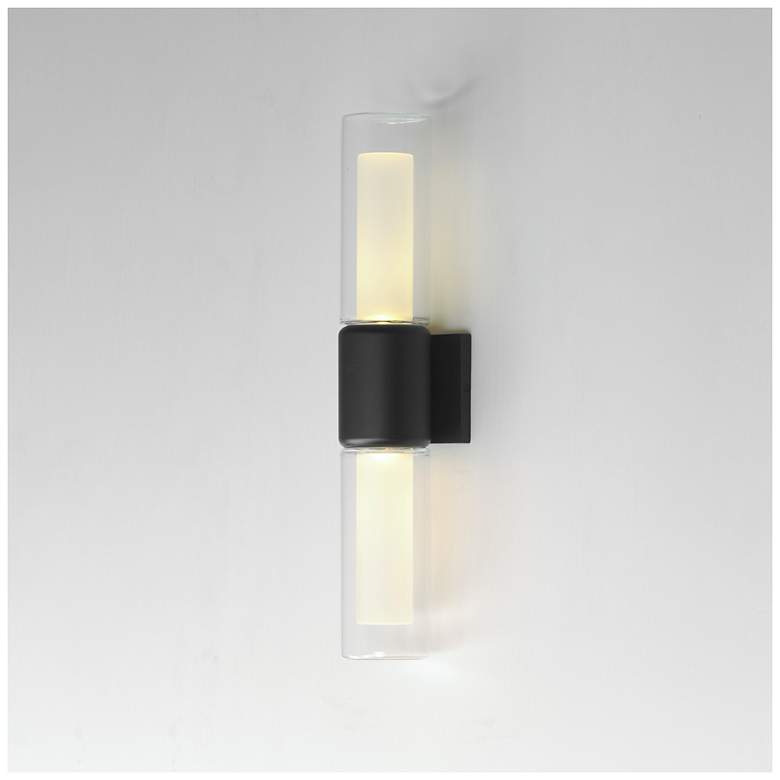 Image 4 ET2 Dram 23" High Black 2-Light Large LED Outdoor Sconce more views