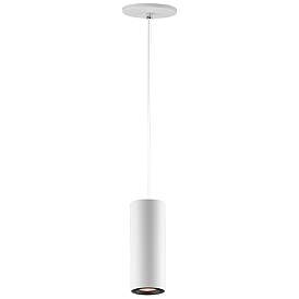 Image1 of ET2 Dwell 3 1/2" Wide White Cylinder LED Mini Pendant